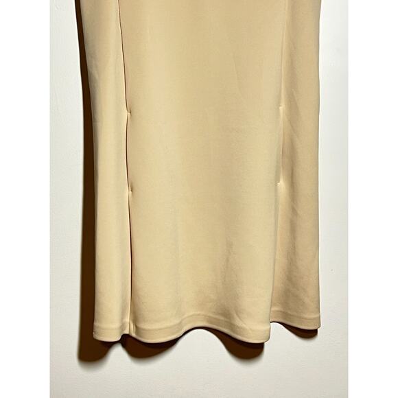 Aniye By Italy Cream Sleeveless Sheath Pullover Stretch Dress Size 42 - Picture 3 of 7